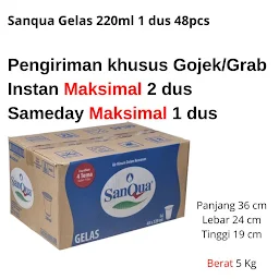Sanqua Gelas 220 Ml 1 Dus