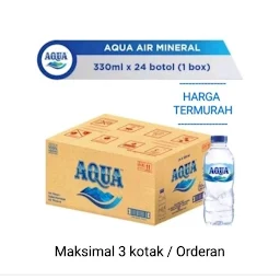 Air mineral Aqua 330 ml 1 dus x 24 botol