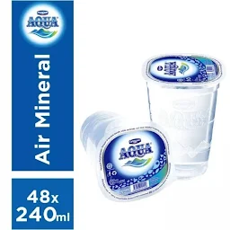 Aqua 240ml (Gelas)1 Dus (Pengiriman Pake Gojek- Go Send )