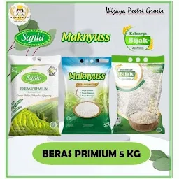 Beras Premium 5 Kg Sania Maknyuss & Beras Bijak Mnc