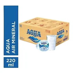 Aqua Gelas 220ml 1 dus 48pcs