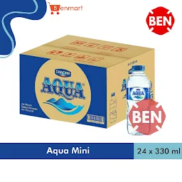 Aqua Mini 330ml 330 ml 1 Dus 24 Botol Pcs - Air Mineral Kecil Murah