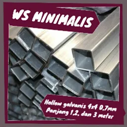HOLLOW GALVANIS 4x4 TEBAL 0,7mm PANJANG 1, 2, DAN 3 METER PIPA BESI HOLLOW GALVANIS