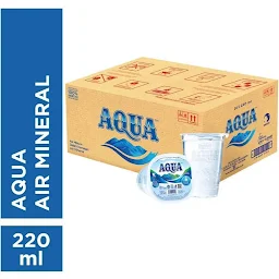Aqua Gelas 220 Ml Air Kemasan Isi 48 Cup Per Dus