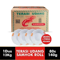 Terasi Udang Asli Samhok Besar/Bulat/Roll (1 Dus) - Berkualitas Baik - Samhok Indonesia