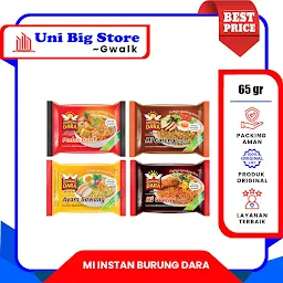 Mi Instan Burung Dara Kuah Goreng Original - Pedas - Pedas Gurih - Ayam Bawang - 65 Gr - Ayam Bawang